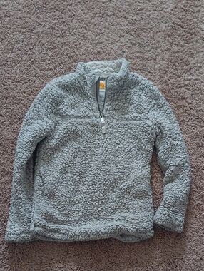 C&C California Light Gray Sherpa Quarter-Zip Pullover